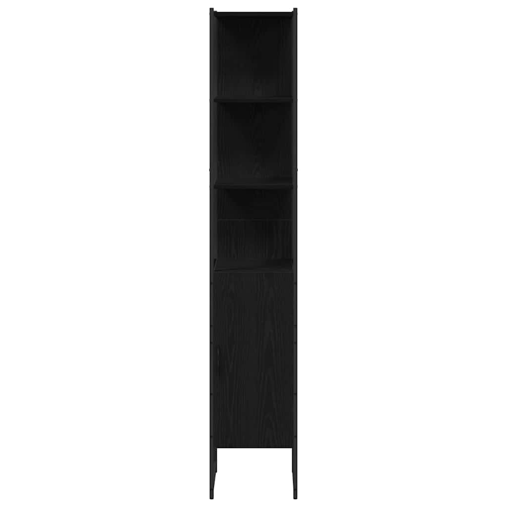 Bathroom Cabinet Set Other 4 pcs Black oak 33 x 33 x 185.5 cm